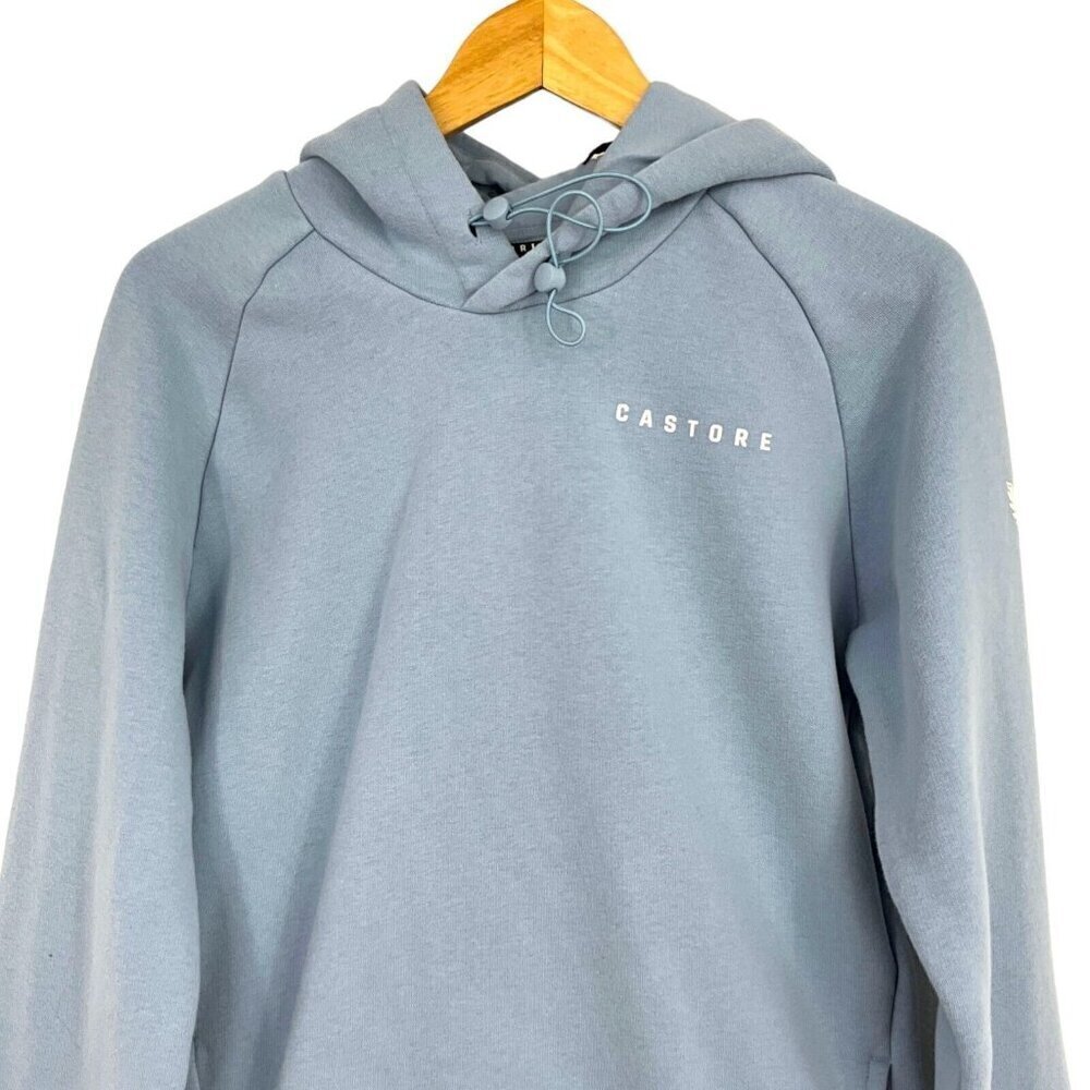 Castore Size XS Hoodie Sweatshirt Baby Blue Pullover Long Sleeve Logo - Picture 2 of 9
